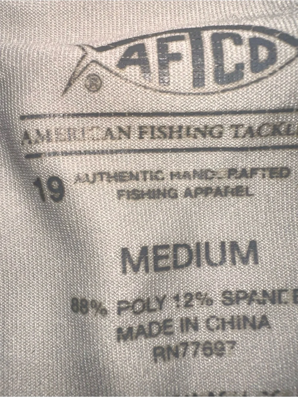 AFTCO Tee Shirt Boys Light Blue Long-Sleeve Logo Size Medium